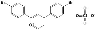 Molecular Structure of 61638-85-5 (Pyrylium, 2,4-bis(4-bromophenyl)-, perchlorate)